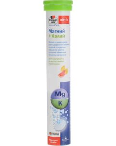 Buy Magnesium Doppelherz Aktiv, with potassium, lemon and grapefruit flavor, 15 effervescent tablets | Online Pharmacy | https://buy-pharm.com