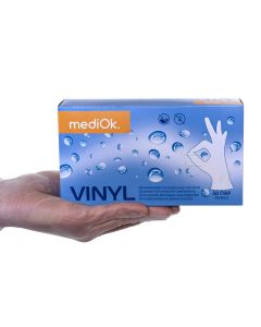 Buy MediOK, Vinyl transparent gloves, size L, 100 pcs., 50 pairs | Online Pharmacy | https://buy-pharm.com