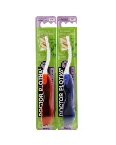 Buy Dr. Plotka, flossing toothbrush antimicrobial, soft, 2 travel toothbrushes | Online Pharmacy | https://buy-pharm.com