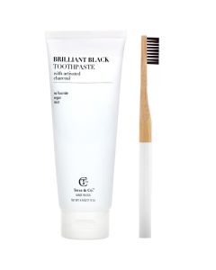 Buy Terra & Co., Brilliant Black, Toothpaste & Toothbrush Set, 1 Piece | Online Pharmacy | https://buy-pharm.com