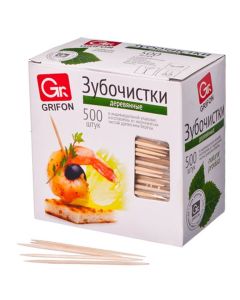 Buy Toothpicks in individual packing Grifon, 500 pcs. | Online Pharmacy | https://buy-pharm.com