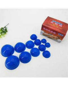 Buy A set of vacuum massage cans UNILEX, silicone, 12 pieces, blue | Online Pharmacy | https://buy-pharm.com