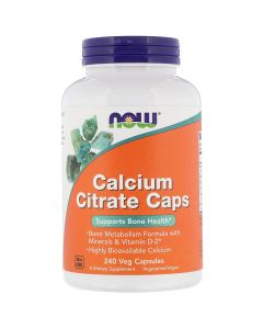 Buy Now Foods, Supports Bones Health, Calcium Citrate , 240 vegetarian capsules | Online Pharmacy | https://buy-pharm.com