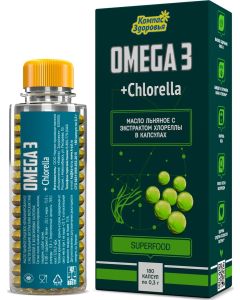 Buy Oil Compass of Health 'Chlorella' encapsulated 300 mg, 180 capsules, 54 g | Online Pharmacy | https://buy-pharm.com