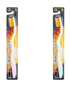 Buy Dr. NanoTo Gold toothbrush with gold nanoparticles (set of 2 pieces: pink and green) (South Korea) | Online Pharmacy | https://buy-pharm.com