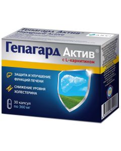 Buy Hepagard Active liver health with L-carnitine capsules 0.36 g, 30 pcs | Online Pharmacy | https://buy-pharm.com