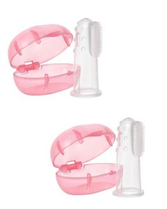 Buy Silicone Kitchen Finger brush for brushing teeth for children in a container, set of 2 | Online Pharmacy | https://buy-pharm.com