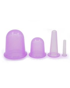 Buy Silicone jars for vacuum massage of the face and body, LILAC, vacuum massage jars for face and body, miracle jar, anti-cellulite jars, (set of 4 pcs.) | Online Pharmacy | https://buy-pharm.com