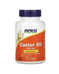 Buy Now Foods, Supplements Supports Healthy Digestive Function, Castor Oil, 650 mg, 120 Softgels  | Online Pharmacy | https://buy-pharm.com