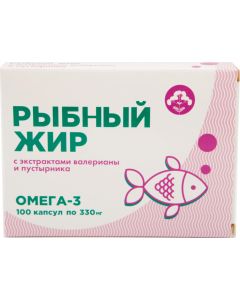 Buy Fish oil with valerian and motherwort extracts 100 capsules | Online Pharmacy | https://buy-pharm.com