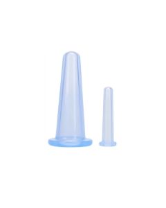 Buy Silicone jars for vacuum facial massage, BLUE. Vacuum massage jars for the face, miracle bank | Online Pharmacy | https://buy-pharm.com