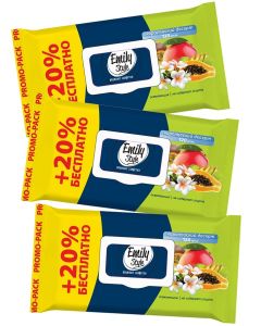Buy Emily Style wet wipes Royal dessert 120 pcs, pack with lid (+ 20% FREE), (3 pack) | Online Pharmacy | https://buy-pharm.com