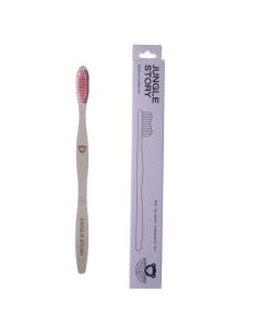 Buy Jungle Story Bamboo Toothbrush Pink | Online Pharmacy | https://buy-pharm.com
