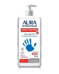 Buy Antiseptic agent AURA Hand gel antibacterial isopropyl alcohol bottle 1000 ml  | Online Pharmacy | https://buy-pharm.com