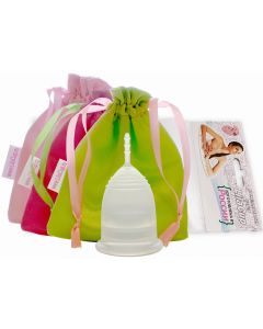 Buy Menstrual cup LilaCup Practitioner in a satin bag transparent M | Online Pharmacy | https://buy-pharm.com