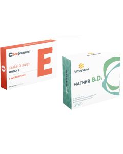 Buy Biafishenol. Fish oil with vitamin E. 1x120 pcs. + Magnesium B6 D3. 1 pack 60 caps | Online Pharmacy | https://buy-pharm.com
