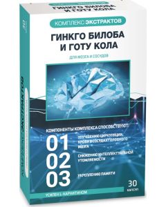 Buy Ginkgo Biloba Complex & Gotu Kola Capsules 30 pcs | Online Pharmacy | https://buy-pharm.com