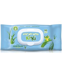 Buy KiKi wet wipes with cotton and aloe vera extract, 90 pcs | Online Pharmacy | https://buy-pharm.com