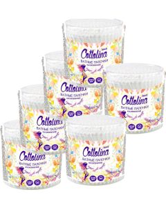Buy Cotto Cottolina cotton swabs, 200 pcs x 6 packs | Online Pharmacy | https://buy-pharm.com