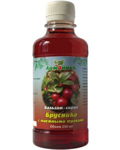Buy NPK lemongrass. 'Balsam syrup Lingonberry with taiga herbs' Diuretic. Cleansing the body. 250 ml. | Online Pharmacy | https://buy-pharm.com