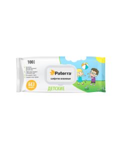Buy Wet wipes in a package with a plastic valve 'CHILDREN', PATERRA, 14 x 19 cm, 100 pcs. packaged | Online Pharmacy | https://buy-pharm.com