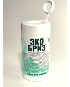Buy Ecobriz Alcohol disinfectant wipes for the surface and for hands, 60 pcs in a jar | Online Pharmacy | https://buy-pharm.com