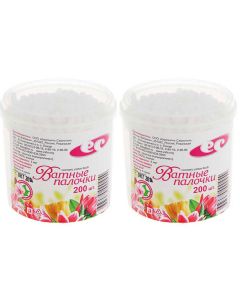 Buy Emelyan Savostin Cosmetic cotton buds, in a jar, 200 pcs, 2 packs | Online Pharmacy | https://buy-pharm.com