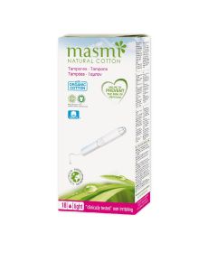 Buy MASMI NATURAL COTTON. Natural hygienic tampons Mini made of organic cotton with an applicator 18 pcs | Online Pharmacy | https://buy-pharm.com