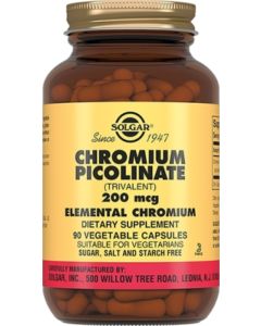 Buy Solgar, Chromium Picolinate 'Chromium Picolinate', 200 mcg, 90 capsules | Online Pharmacy | https://buy-pharm.com