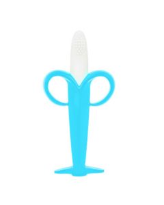 Buy Baby toothbrush teether silicone massager Banana blue | Online Pharmacy | https://buy-pharm.com