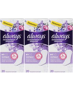 Buy Women's pads Always Invisible, daily protection, 20 pcs, set: 3 packs | Online Pharmacy | https://buy-pharm.com