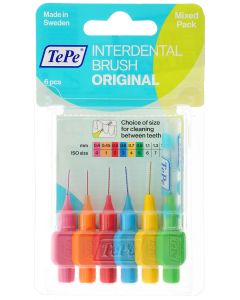 Buy TePe Interdental Brush Original, different diameters, assorted colors, 6 pcs | Online Pharmacy | https://buy-pharm.com