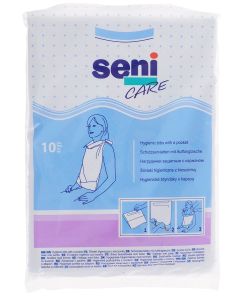 Buy Seni Сare disposable bib, protective, with a pocket, 10 pcs | Online Pharmacy | https://buy-pharm.com