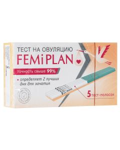 Buy FEMiPLAN Test for determining ovulation test strip No. 5 | Online Pharmacy | https://buy-pharm.com