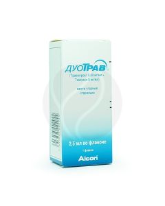 DuoTrav eye drops, 2.5 ml | Buy Online