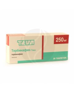 Terbinafin-Teva tablets 250mg, No. 28 | Buy Online