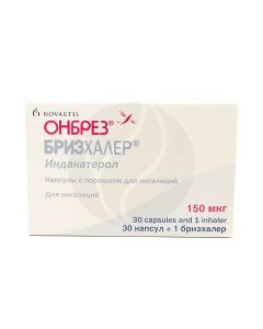 Onbrez Breezhaler capsules 150mg, No. 30 + inhaler | Buy Online