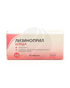 Lisinopril tablets 10mg, No. 20 | Buy Online