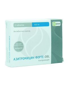 Azithromycin Forte-obl tablets 500mg, No. 3 | Buy Online