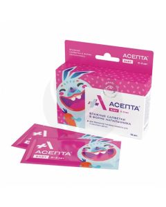 Asepta Baby wipes wet in the shape of a fingertip 0+, 12pc | Buy Online