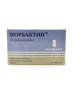 Norbactin tablets 400mg, No. 20 | Buy Online
