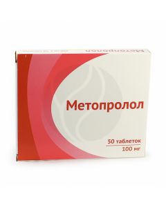 Metoprolol tablets 100mg, No. 50 | Buy Online