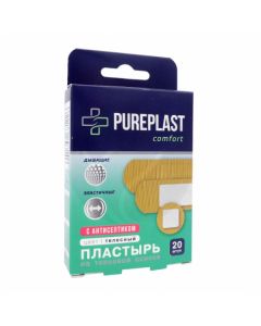 Pureplast Comfort bactericidal plaster on a fabric base, No. 20 | Buy Online