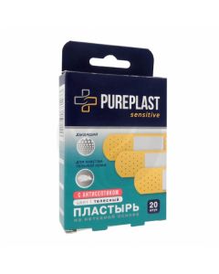 Pureplast Sensitive bactericidal plaster on a non-woven base, No. 20 | Buy Online
