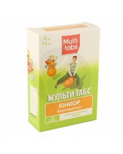 Multi-tabs Junior chewable tablets fruit flavor 4-11 years old, # 30 | Buy Online