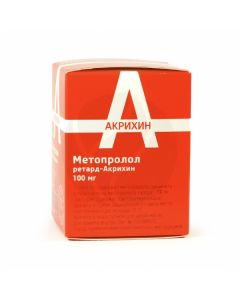 Metoprolol Retard Akrikhin tablets 100mg, No. 30 Akrikhin | Buy Online
