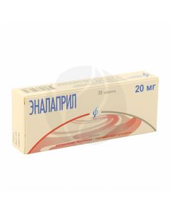 Enalapril tablets 20mg, No. 30 | Buy Online