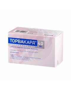 Torvacard tablets p / o 40mg, No. 90 | Buy Online