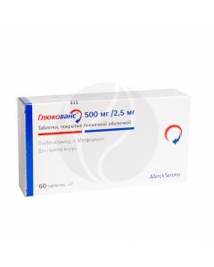 Glucovance tablets 500 + 2.5mg, No. 60 | Buy Online