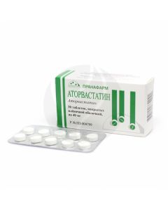 Atorvastatin tablets p / o 40mg, No. 30 Prana | Buy Online